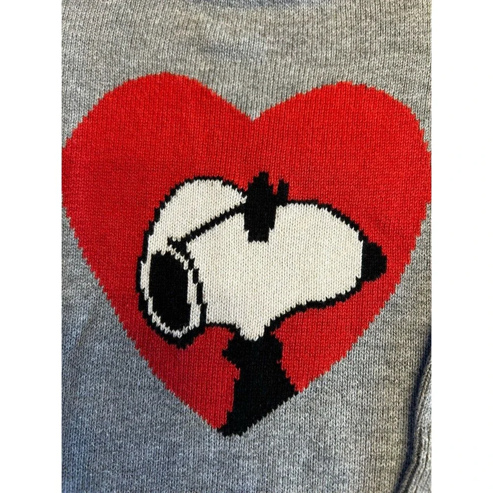Gap Kids Snoopy Peanuts Sweater Dress Girls 4 Joe Cool Heart Gray Years Soft